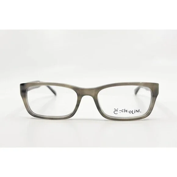 Occhi 1022 Grey Tort Checks Eyeglasses Frames 46-16-130 Womens Rectangle Gray