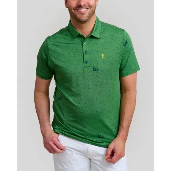 William Murray Just A Trim Polo Mens Medium Green‎ Golfing Polo