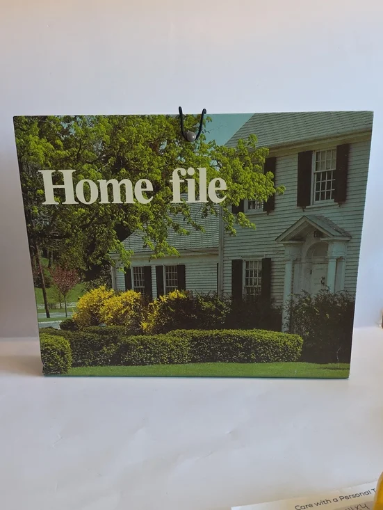 Vintage Countertop Home File Cardboard Paper Organizer Grannycore