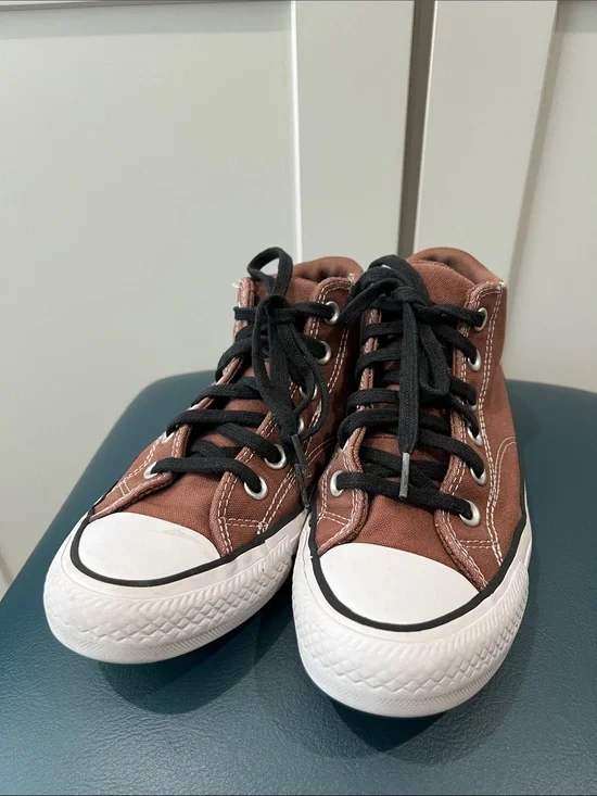 Converse Kids Brown Canvas High-Top Sneakers with Black Laces