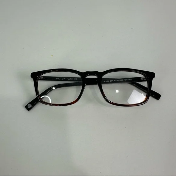 Warby Parker Chase 281 Eyeglasses Black Tortoise Rectangular Frames 51-18-145