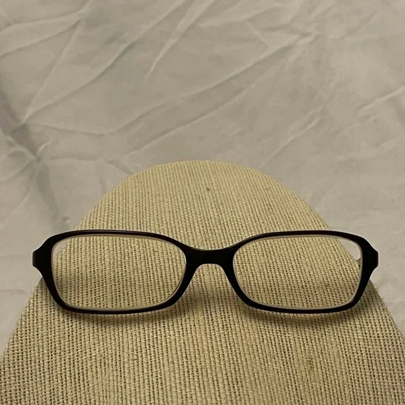 Cole Haan Brown Horn with Basketweave Detail Frame