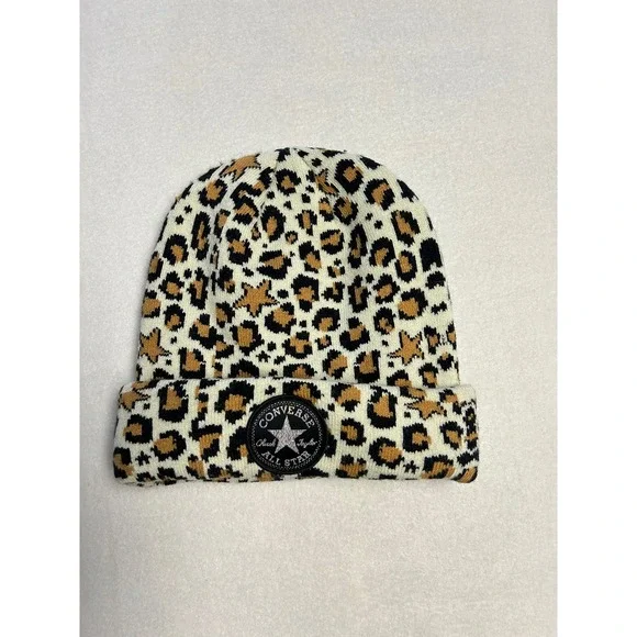 Converse Chuck Taylor‎ All Star Leopard Print Beanie Hat Youth Kids