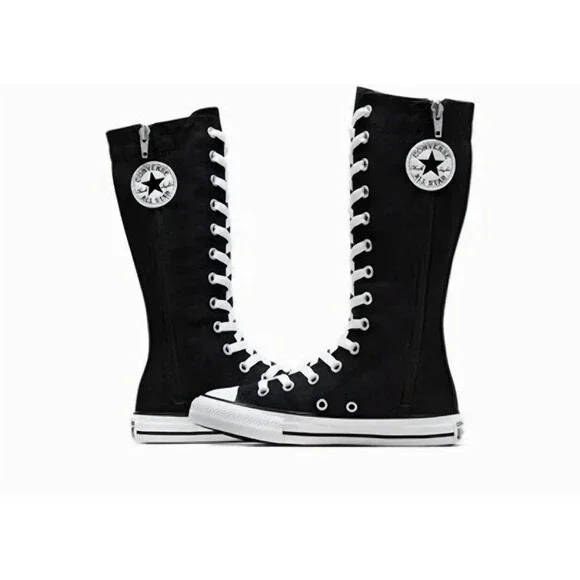 RARE Converse Chuck Taylor All Star XX Hi Knee High Black Boots Size 3Y Wmn's 5