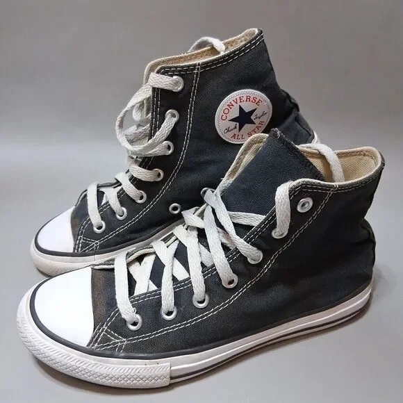 Converse Chuck Taylor All Star High Top Black Canvas Shoes Youth 3 3J231