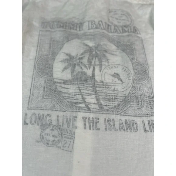 Tommy Bahama Ebroidered‎ Linen 3xl Long Live Island Life