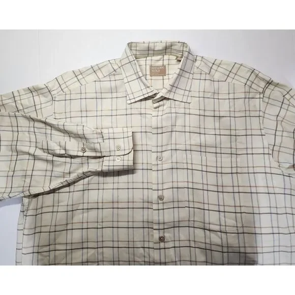 Gitman Gold Mens Size L Made in USA Long Sleeve Button‎ Down Shirt