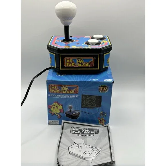 VINTAGE 1993 Bandai Namco Ms Pac-man Plug N Play TV Joystick Video Game Retro !!