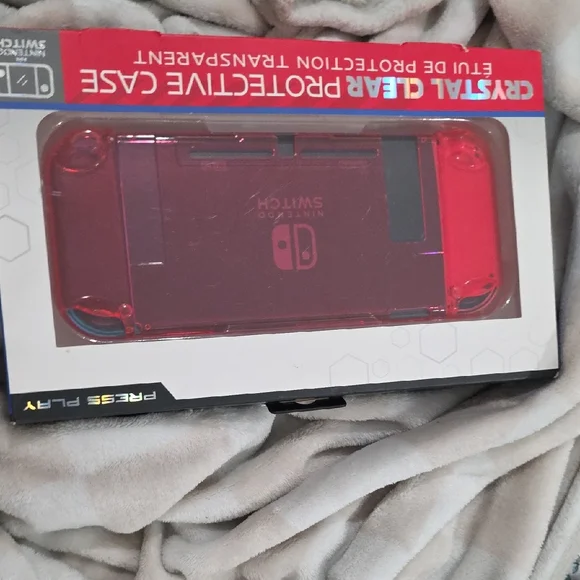 Nintendo Transparent Red Protective Case for Handheld Console