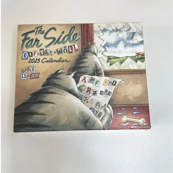 The Far Side Off-The-Wall 2025 Calendar Gary Larson Cat Dog‎ Humor