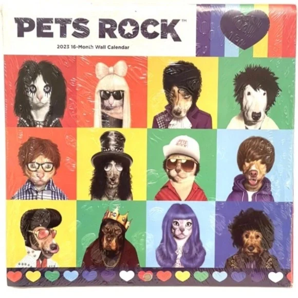Artistic warhol style PETS ROCK 10” X 20”‎ Wall print new