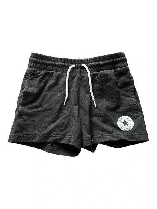 Converse Black Kids Drawstring Shorts with White Logo
