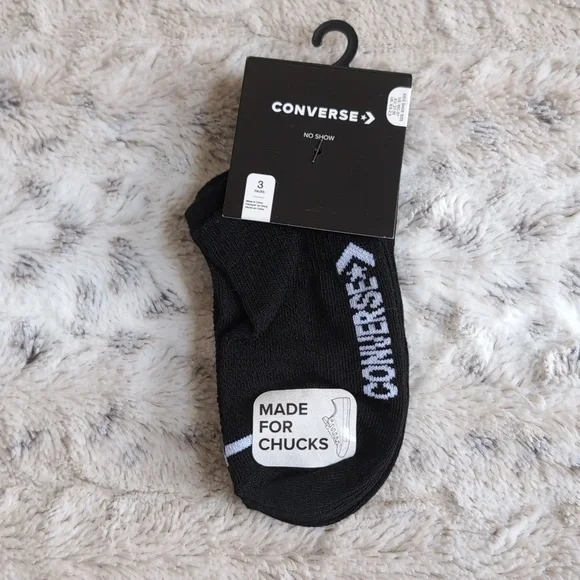 Converse Kid's Made For Chucks No-Show Socks 3 Pack
