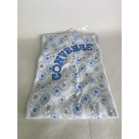 Converse All Star White Blue Gray Logo Baby Blanket Lovey Security