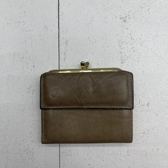 Vintage Rolfs American Classic Brown Cowhide Bi Fold Coin Pouch Wallet