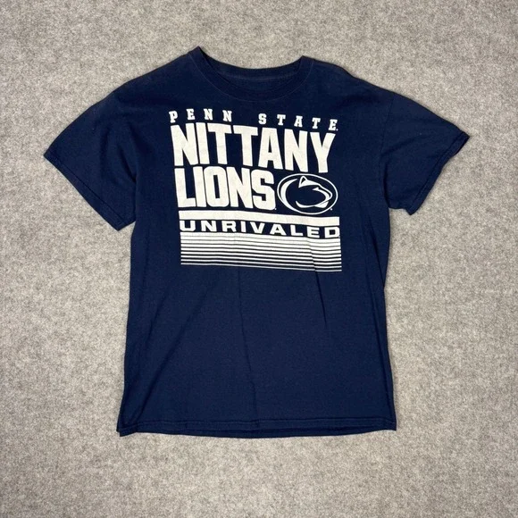 Penn State Nittany Lions Unrivaled T-Shirt Mens Navy Blue Graphic Tee PSU