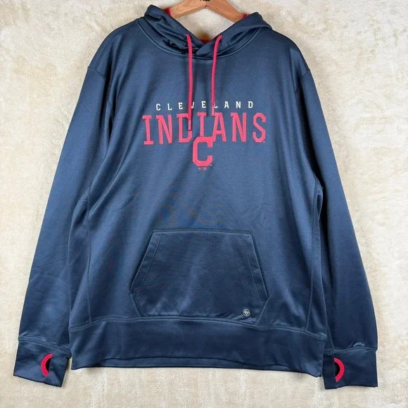 47 Brand Cleveland Indians Hoodie Pullover Sweatshirt XXL Mens Active Fan‎