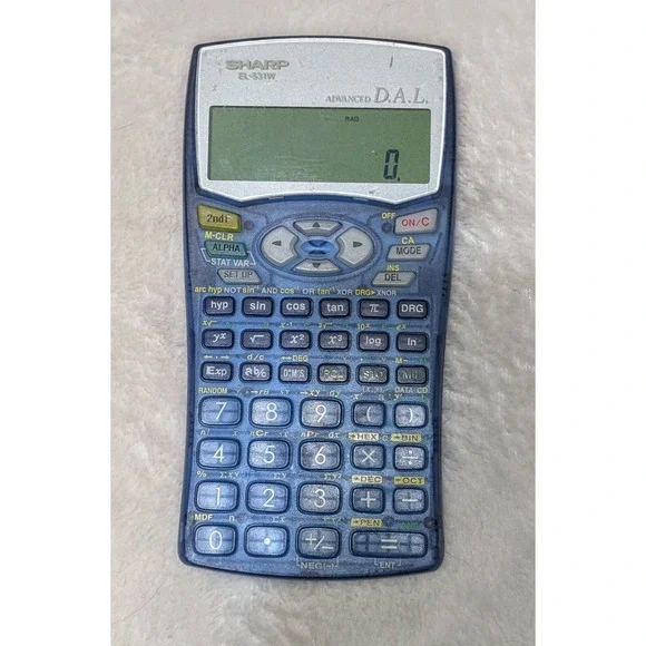 Sharp EL-531W Advanced‎ D.A.L. Scientific Calculator Translucent Blue