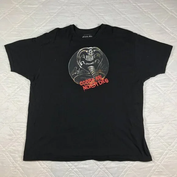 KARATE KID COBRA KAI NEVER DIES‎ Black T-Shirt MENS 3XL