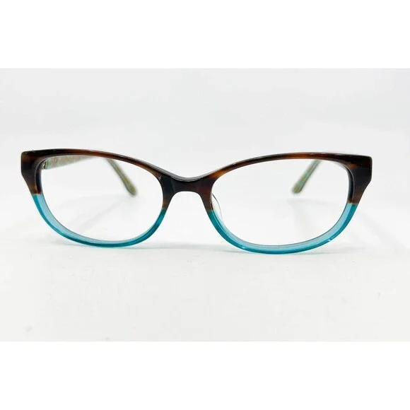 Lilly Pulitzer Sloane Eyeglasses Womens Brown Teal Cat Eye Frames 52-16-135