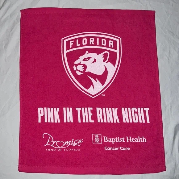 Florida Panthers Pink in the Rink Cotton Hand Towel