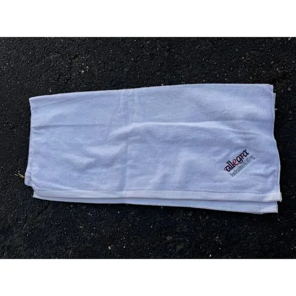 allegra drug rep promo white golf towel - new