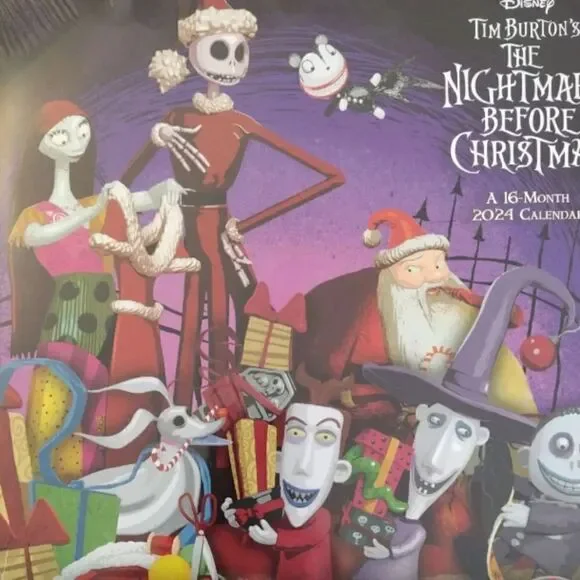 Disney 2024 The Nightmare Before Christmas‎ Poster Calendar NWT