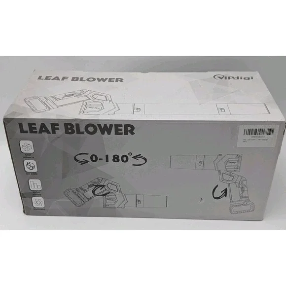 Cordless Electric Leaf Blower 2 Batteries 4 Speed Handheld Lawn Care 180° Rotate