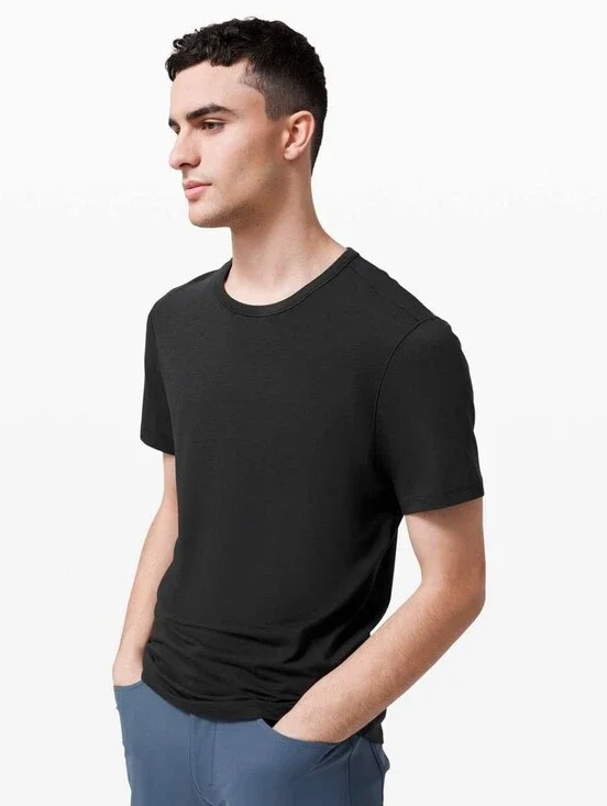 Lululemon Mens 5 Year Black Basic Tee Active Casual - Size XXL