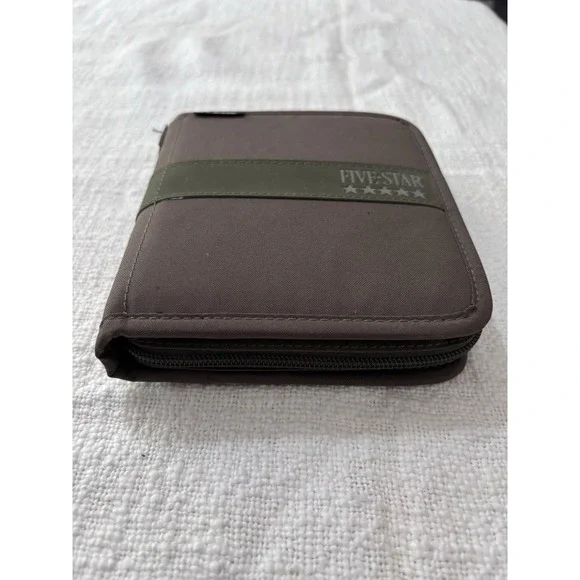 Vintage Mead Five Star Mini Fat Little Day Planner 1996‎ Olive Green EUC!