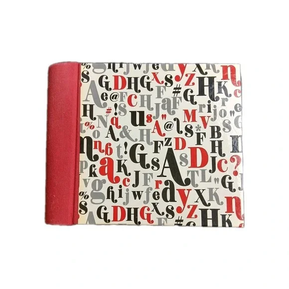 Barnes and Noble address book red & white 6X5.5X1.5 #1532‎