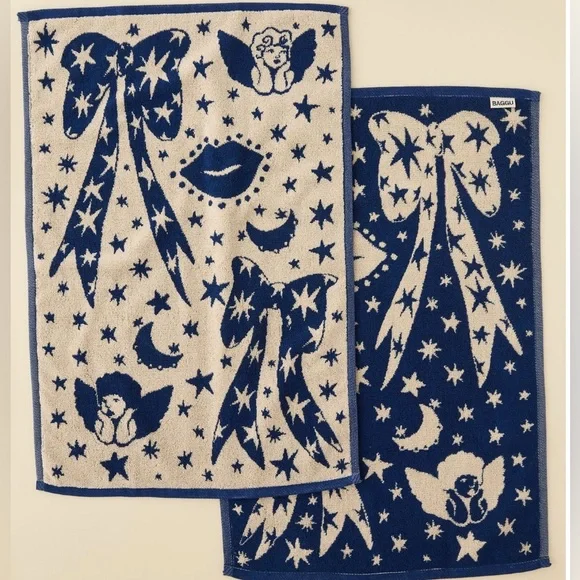 BAGGU Reversible Hand Towel Set NEW NWT