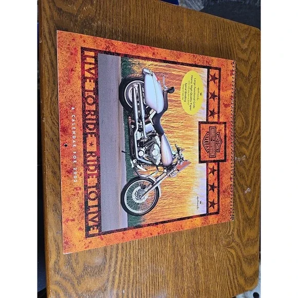 12 Month Calendar  Official Licensed  2002 HARLEY-DAVIDSON MOTORCYCLE