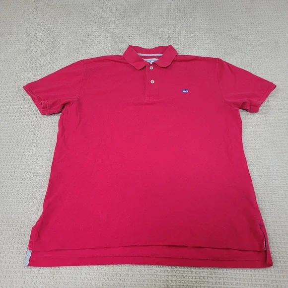 Southern Tide Shirt‎ Mens Medium Pink Casual Polo Short Sleeve The Skipjack