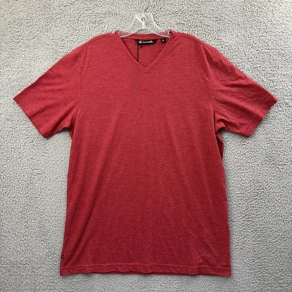 Travis Mathew Trumbull V Neck‎ T Shirt Short Sleeve Preppy Pima Cotton Men's XL