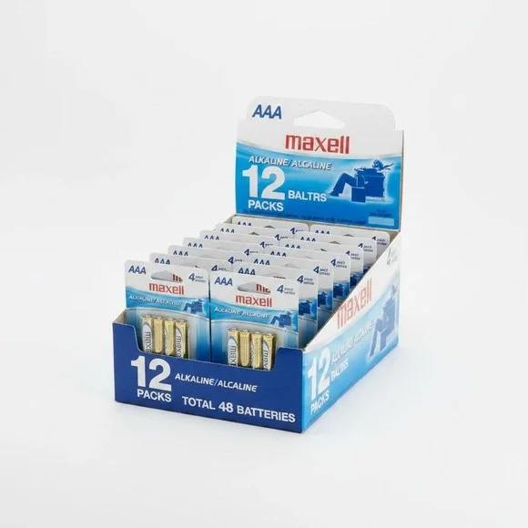 48 Count MAXELL 723865‎ Ready-to-go Long Lasting Reliable Alkaline AAA Battery