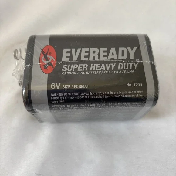 Eveready 1209 6 Volt Super Heavy Duty Battery‎ SEALED