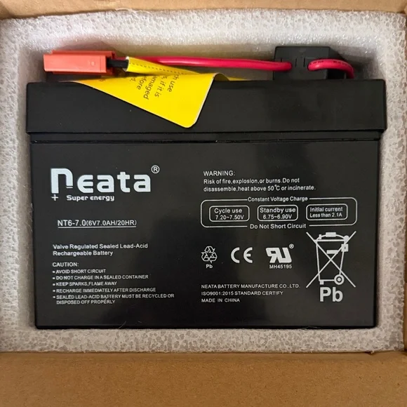 NEW 6V 7Ah Rechargeable SLA Battery NT6-7 Alarm Ride On Toy Replacement