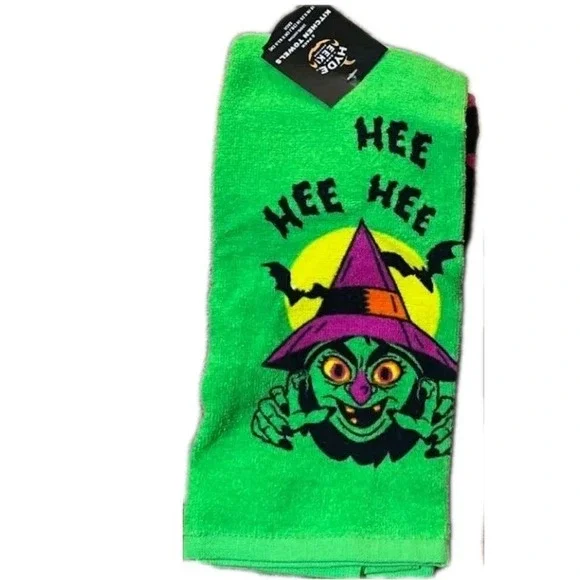 Hyde and Eek Set of 2 Hand Towels 100% Cotton Halloween Home decor 15