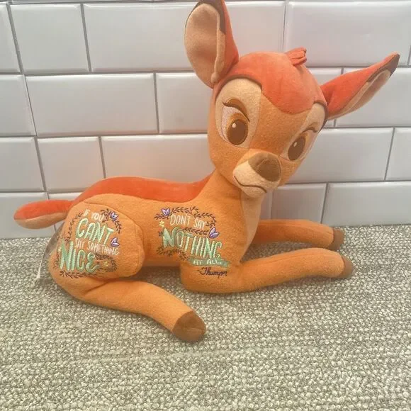 Disney Bambi‎ Plush Wisdom Series 8 Of 12 Embroidery Statement 11 Inch High