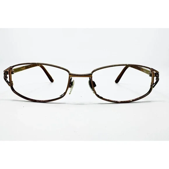 Tura Eyeglasses Frames Women Brown Metal Full Rim 49-16-130