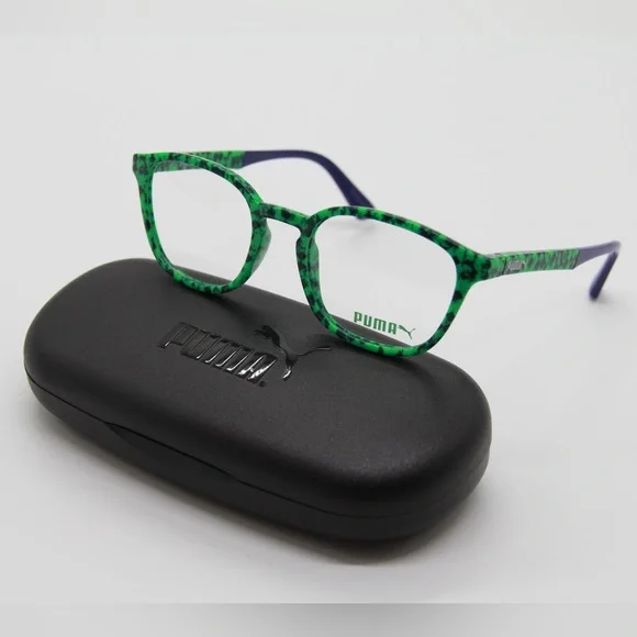 NEW PUMA PU0118O 002 GREEN PUMA EYEGLASSES PU01180