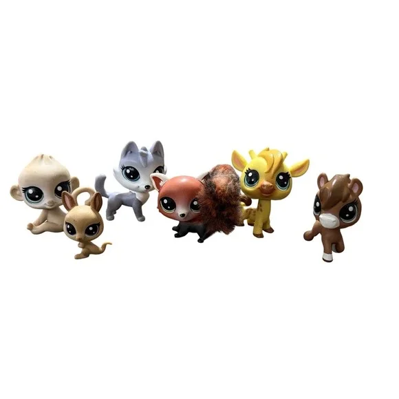 Littlest Pet Shop Lot of 6 Pets Accessories Redley Red Tail Easter Basket LPS‎