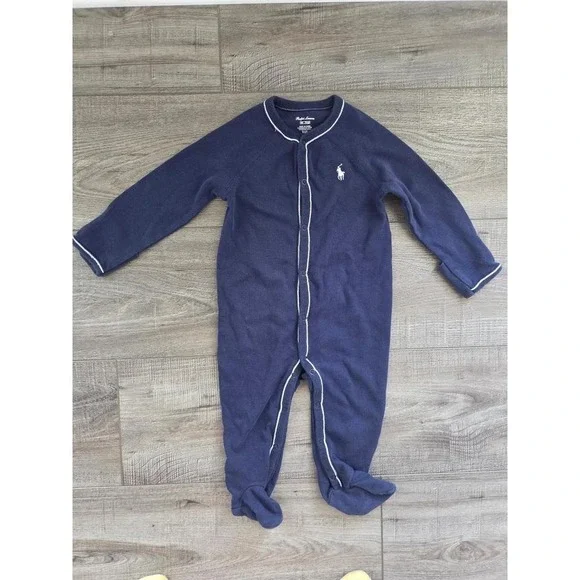 Ralph lauren baby boy sleeper 9 mos