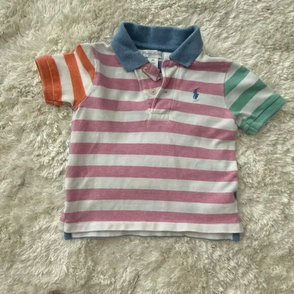 Ralph Lauren Kids Baby Stripe Multi-color Polo shirt 18M