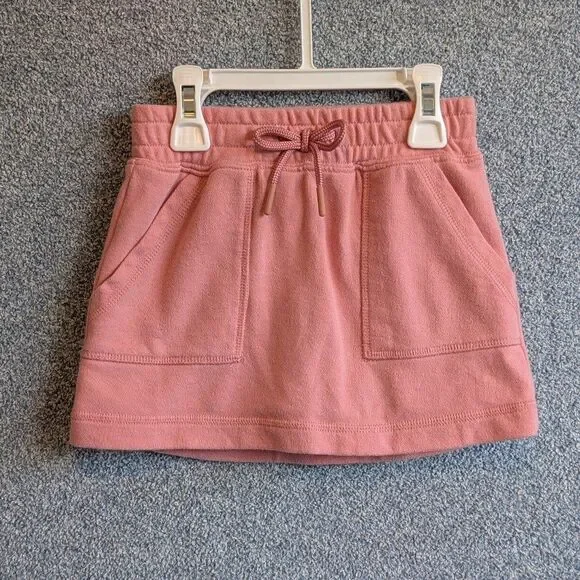 Wonder Nation Girls Size XS 4/5 Coral Pink Knit Built In Shorts Skirt Skort