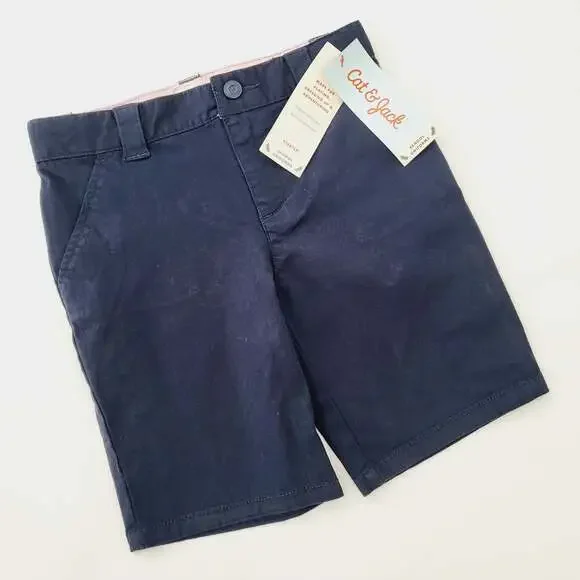 3/$25 New Cat & Jack navy flat front short size 6