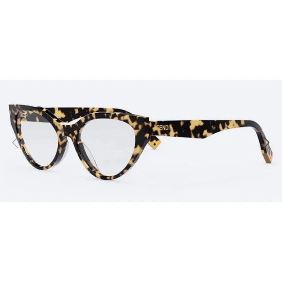 Fendi Eyeglasses FE500221 055 53-17 Tortoise Shell Brown Made In Italy