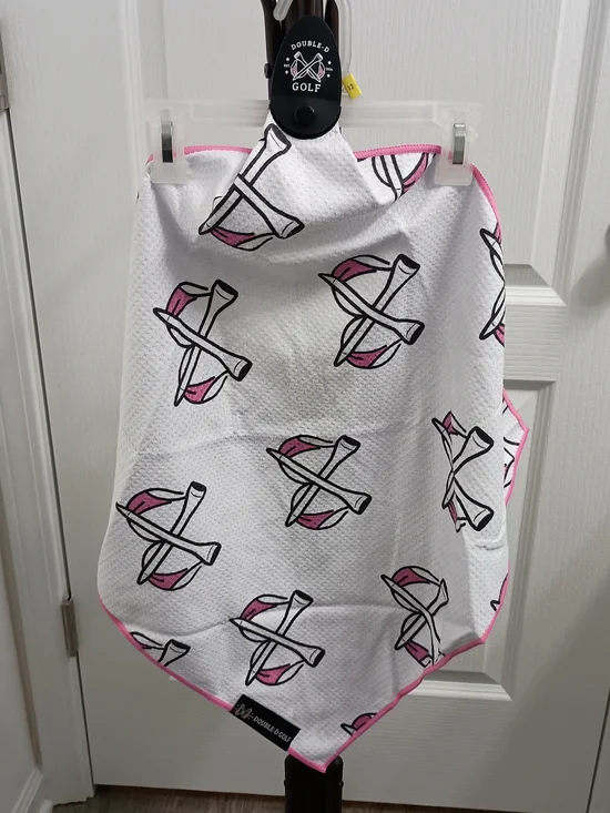 New Double-D Golf Towel For Breast Cancer Awareness * Save The Ta-Tas