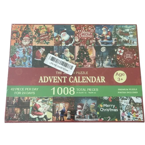 Advent Calendar Jigsaw Puzzle 1008 Pieces Christmas Holiday Age 3+‎